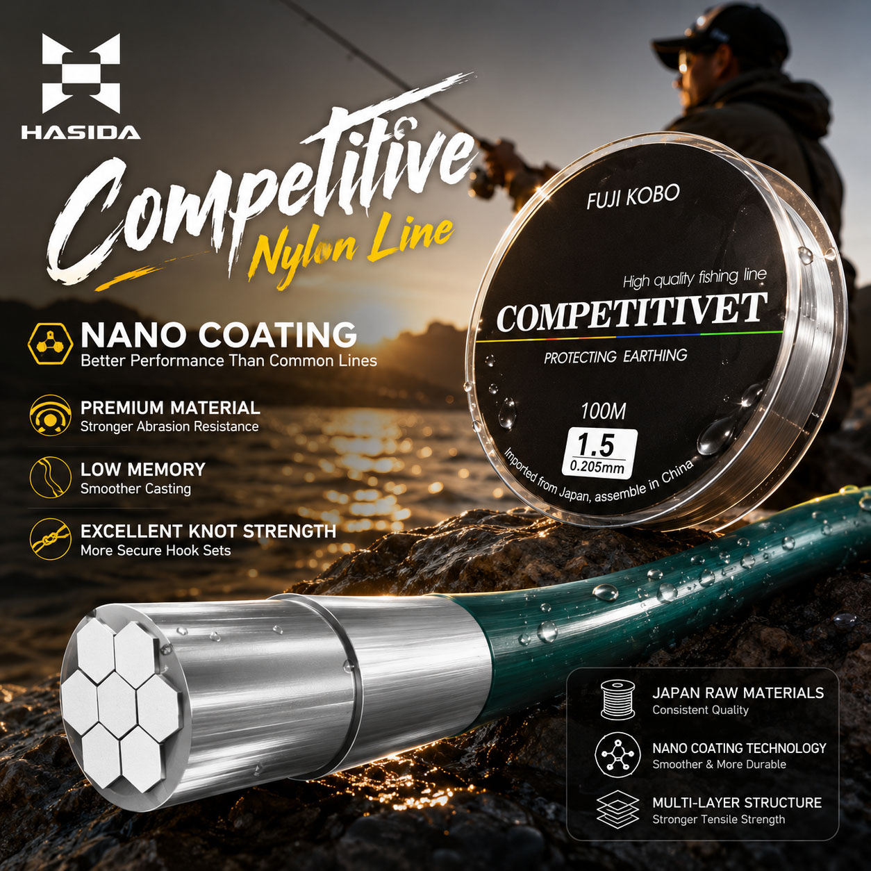 Copolymer Line - HASIDA FUJI KOBO Nylon Impor Jepang