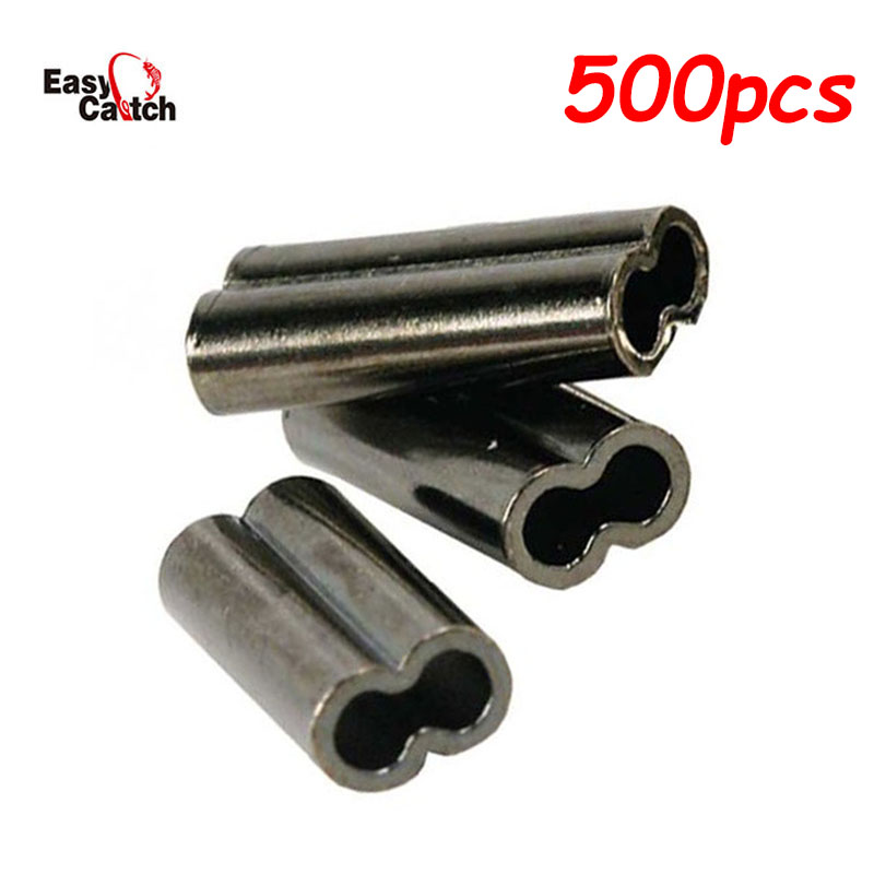 Monofilament Line - 500 Pcs/Lot Tembaga Memancing Crimp Lengan