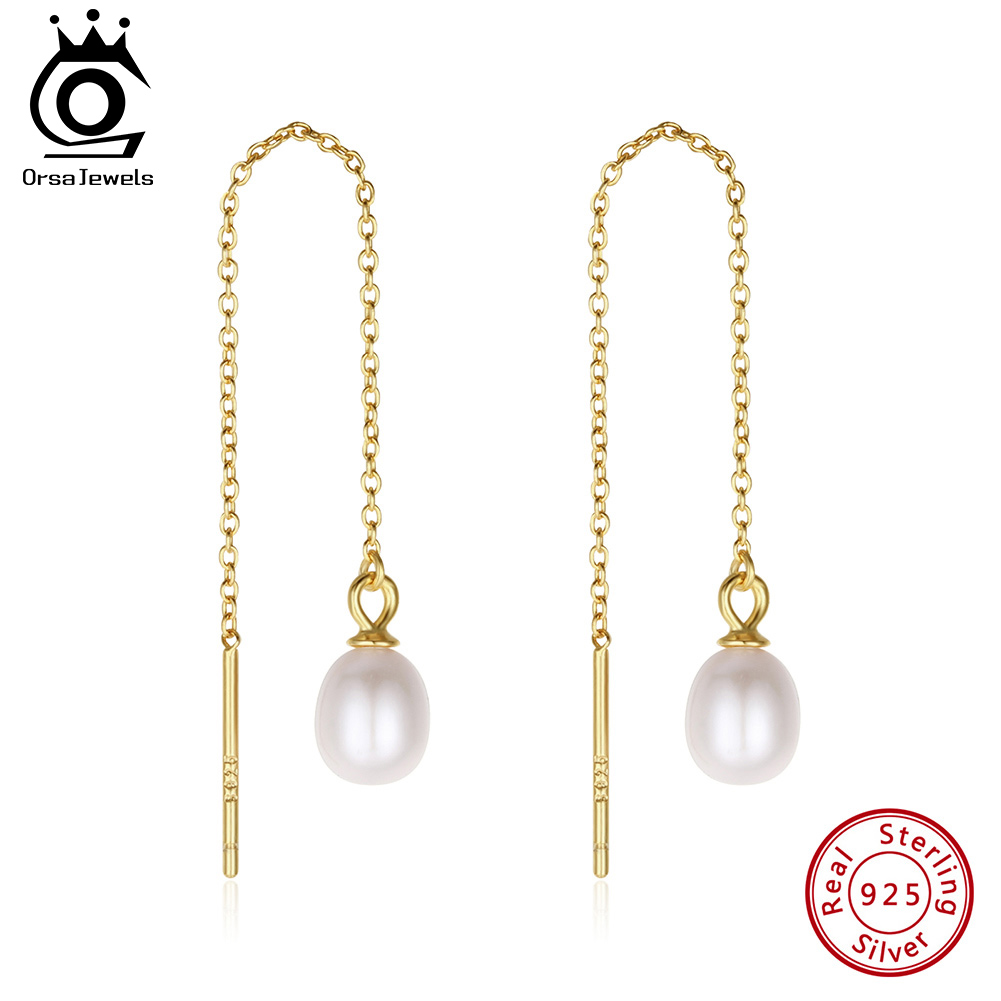 Freshwater Line - ORSA JEWELS Anting Menjuntai Rumbai Mutiara