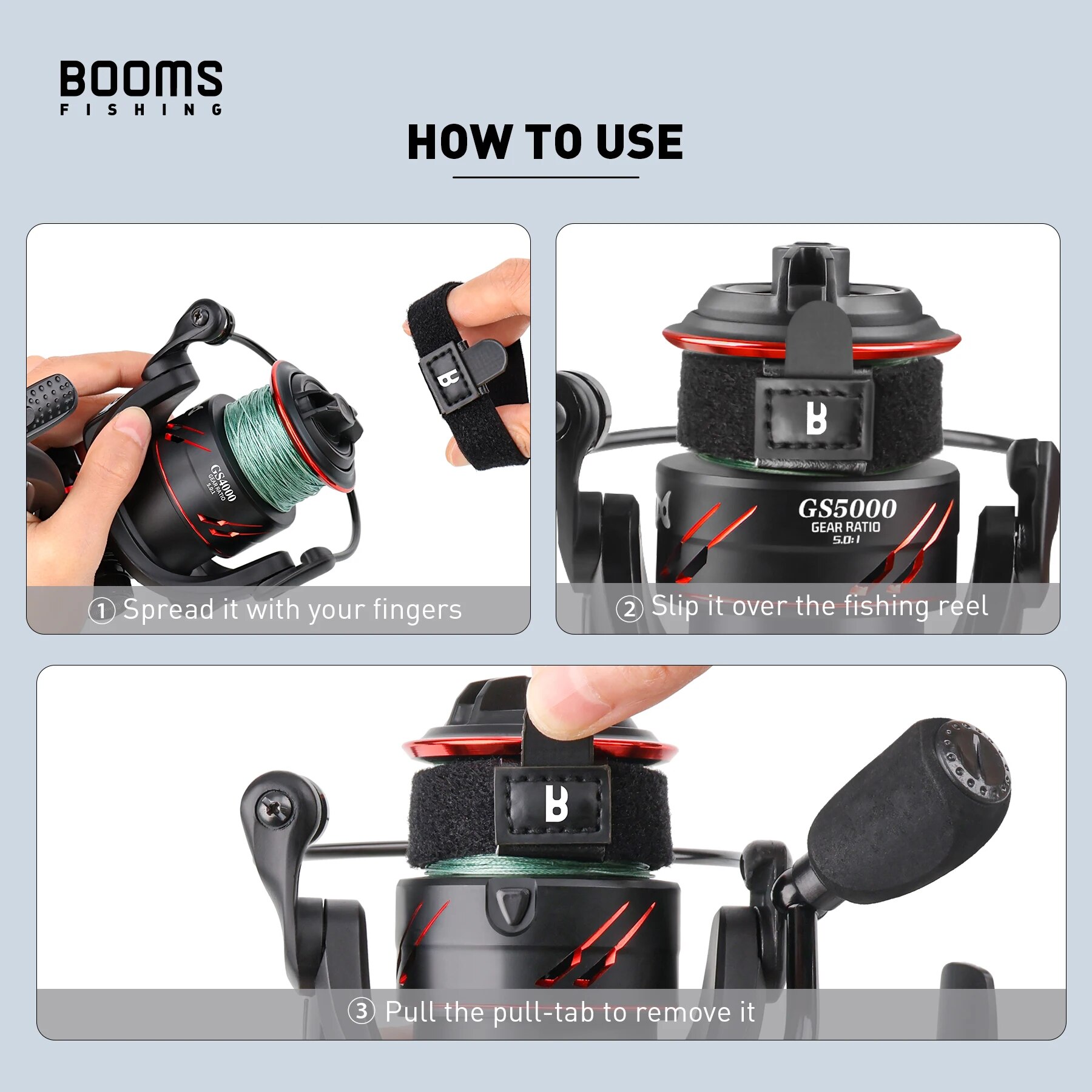 Kumparan pancing Booms 1 4 bua - Fishing Line Box ulasan dan harga
